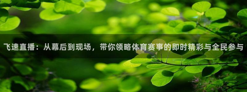 劲爆体育高清直播回看：飞速直播：从幕后到现场，带你领略体育赛事的即时精彩与全民参与